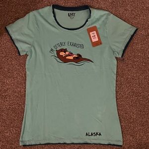 Teal blue otter Alaska shirt